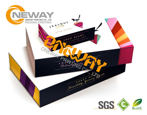 Printed Fold Pack Custom Gift Boxes For Food With White Cardboard For Pasta