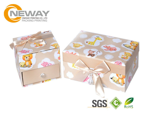 Imitation Leather Custom Packaging Boxes , Fancy Paper Gift Boxes with Lid
