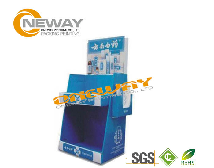 Corrugated Cardboard Display Stand , Safety Counter Top Displays